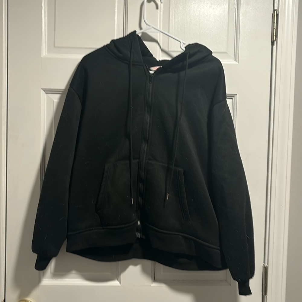 Basic black zip up size medium US size 6